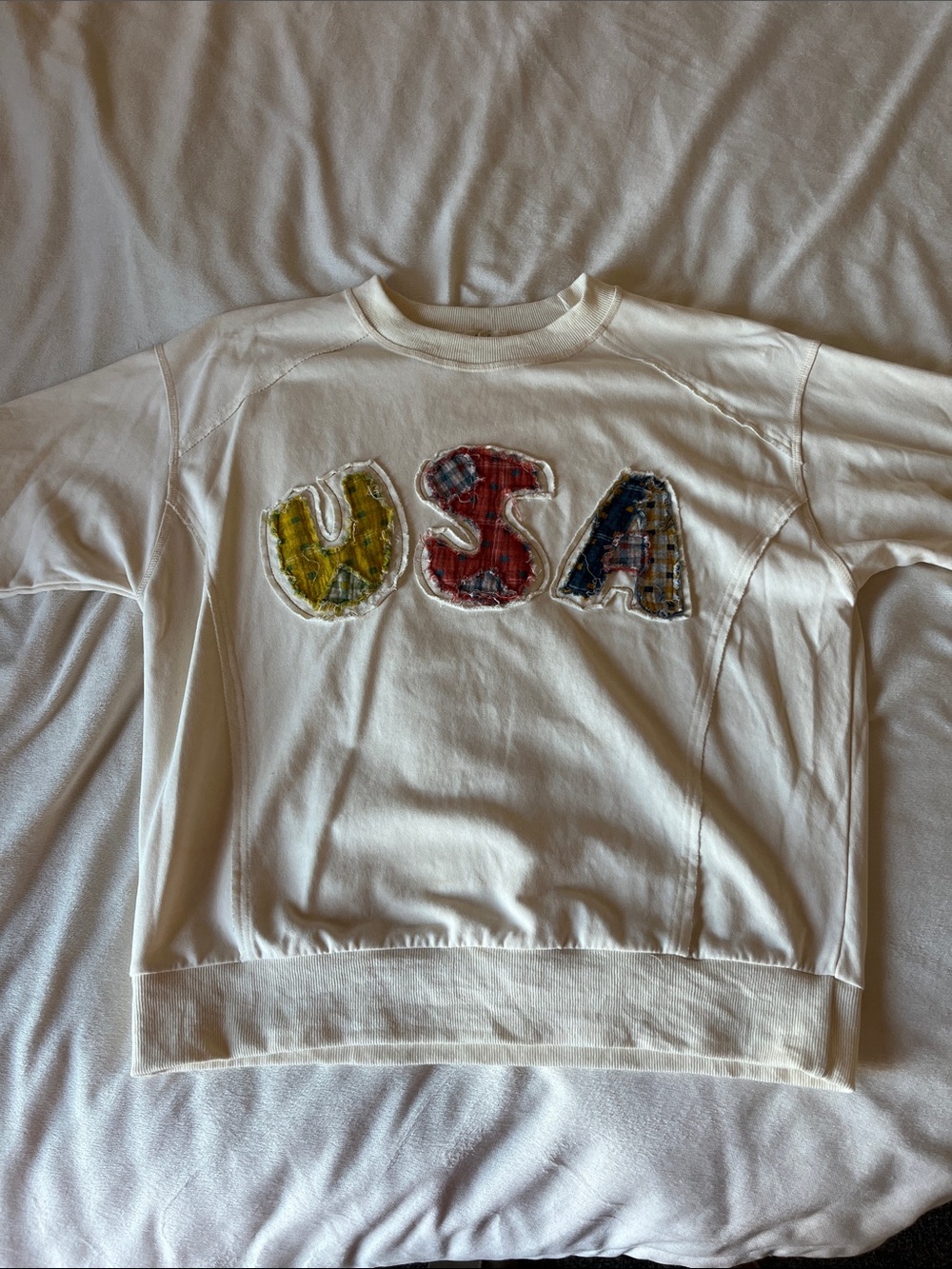 Women’s Easel embroidered USA top